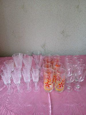 Стаканы, бокалы, рюмки хрустальные. Оптом.