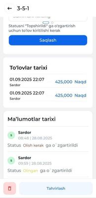 Gilam yuvish korxonalar jarayonlarini avtomatlashtirish