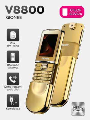 Gionee V8800, metall korpus