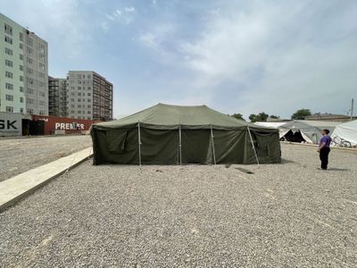 Палатка военная 6х18, высота 3.5 метра, производство Пакистан