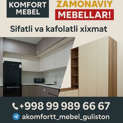 Kuxniyaga mebellar buyurtma asosida