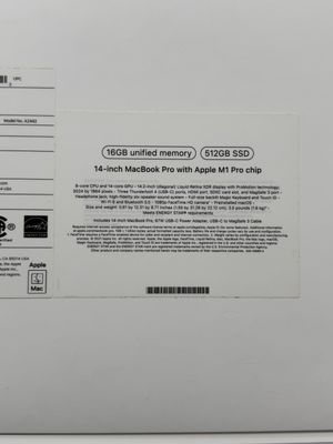 MacBook Pro 14" M1 Pro 16GB/512GB/ИДЕАЛ/Комплект