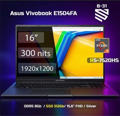Asus Vivobook / AMD R5-7520U/8Gb D5 / SSD 512Gb / 15,6" FHD