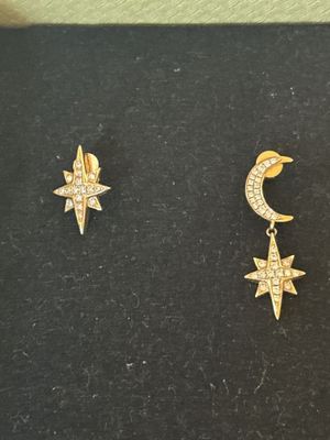 Золотые серёжки с приллиантами 750 пробы