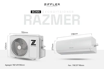 Кондиционер ZIFFLER INVERTER Доставка по городу бесплатная