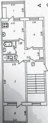 Yunsobod 19kv 2/4/5/57/ kv 2*3balkon bez remont joyi yaxshi