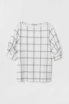 Блузка в чёрно-белую полоску H&M