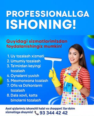 Navoida uborka xizmati 24/7