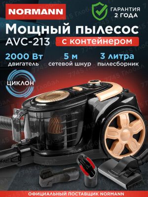 Пылесос для дома с контейнером 3 л NORMANN AVC-213