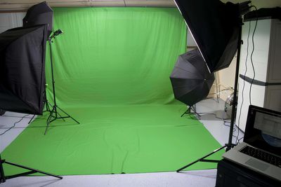 Хромакей фотофон, Зеленый фон. большой размер 3х7. Yashil xromakey.