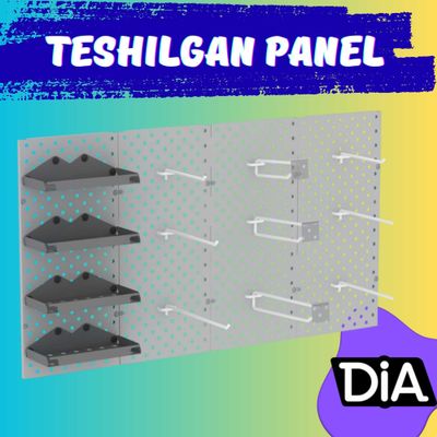 Teshilgan panel, перфопанель, do'konda ilgaklar uchun panel