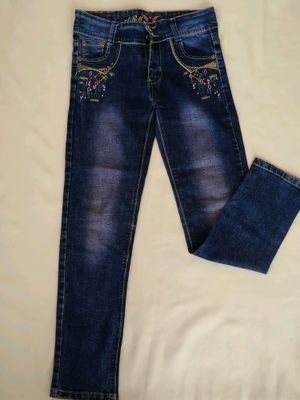 👖 Qizlar uchun nafis bezakli jinsi shim 👖