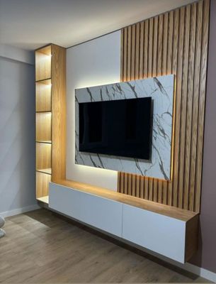TV zona, ТВ зона с подсветкой, тумба для ТВ,
