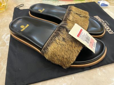 Roberto Cavalli женские шлепки кожа сверху мех оригинал 100%