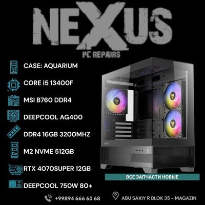 NEW KOMPYUTER Core i5-13400F/DDR4 16gb/ RTX 4070 Super 12gb