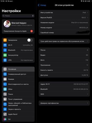 iPad (9-го поколения) 64 gb wifi