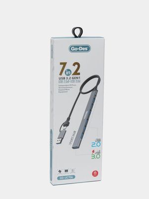 Скидка! Доставка!Usb,A type c Hub 7 port(3.0)