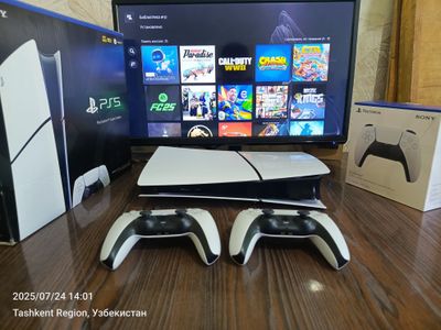 Ps5 slim 1TB SSD в идеальном состоянии с играми +2 джойстики