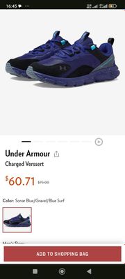 Under Armour Charged Verssert 13 US 30,5 см Charged Versser Charged Ve