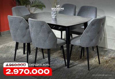 Обеденный комплект Альба Woodline мебель/стол/стул/качественый/удобный