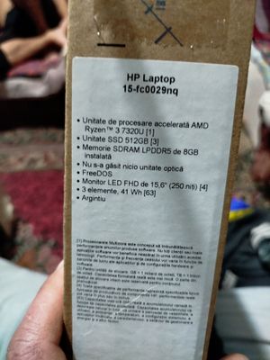 Noutbook HP laptoop 15-fc00ng