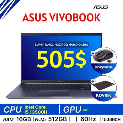 Asus Vivobook i3-13500H 16gb 512ssd 505$