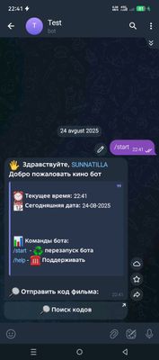 Telegram bot yaratish Hizmati