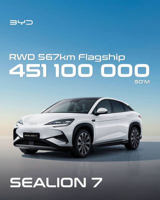 BYD SEELIONE 07 rasmiy salonda garantiyali