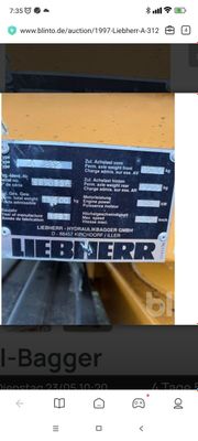 Продается экскаватор liebherr 312