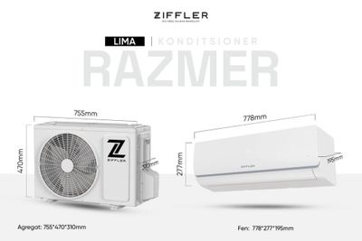 Кондиционер ZIFFLER INVERTER Доставка по городу бесплатная