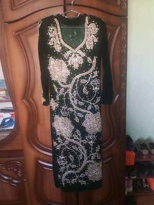 uzun koʻylak kelin libosi,qoʻl mehnati.