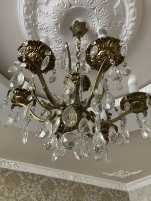 Чешкая люстра из чистого бронза
