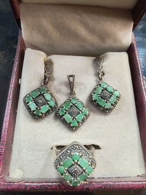 Серебряный комплект 925 пробы цена договорная, 28 грамм