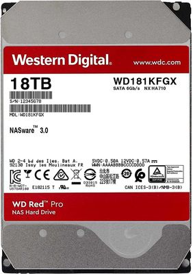 Western Digital 18TB Red Pro NAS Internal Hard Drive 7200 RPM! Новый!