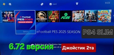 PlayStation 4 Slim 6.72 versia (Джойстик 2та) уйинлар таййор