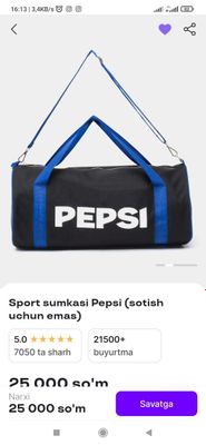 Pepsi sport sumkasi