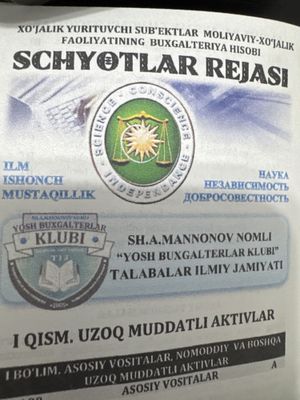 Бухгалтериянгизни юритиб бераман ( Бош бухгалтер)