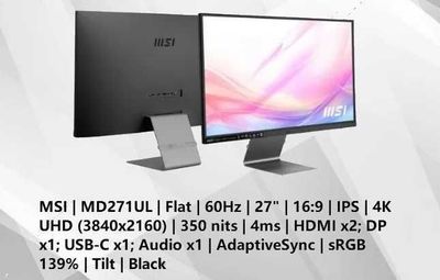монитор MSI MD271UL IPS 4K Type-c