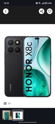 Honor X8c 8/256GB Midnight Black yengi telefon