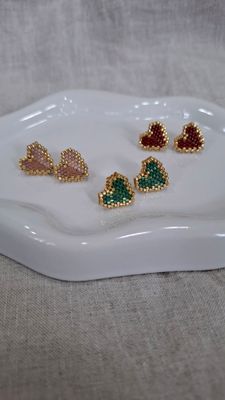 Серги из Японская бисера Miyuki Delica Silk Satin
