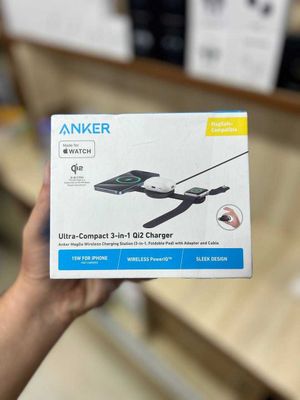 Новый Charger 3 in 1 compact ANKER 15W qi2 | Optom narx | Dostavka bor