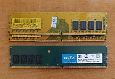 Оперативная память ОЗУ DDR4 24 GB (Zeppelin 8GB*2 + Crucial 8GB)