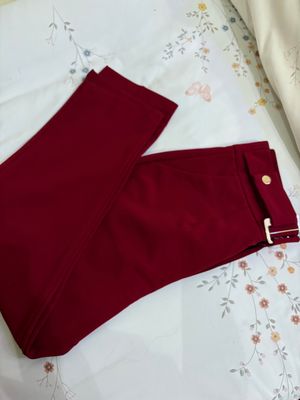Бардовые классические брюки новые