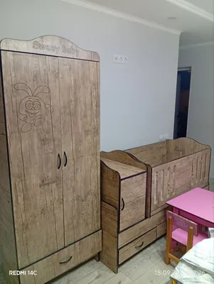 Детская мебель шкаф,кровать,столик и 2 стула