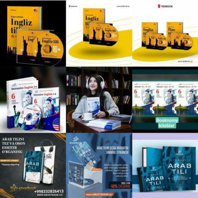 Booknomy tedbook kitoblar ingliz rus arab koreys tillari kursi optomga