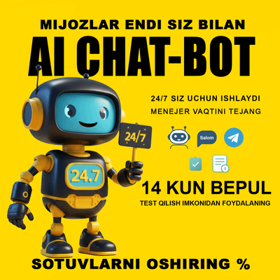 14 kunlik bepul sinov: Innovatsion AI Chat-Bot