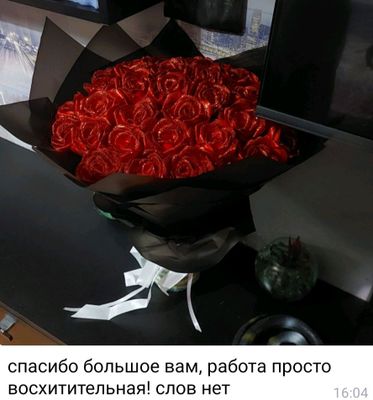 розы ручная работа из атласных лент с блеском