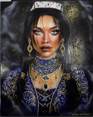 Авторская Картина девушки «Central asian daughter”