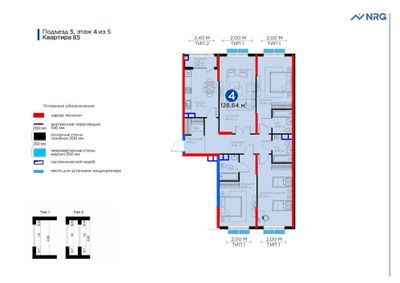 ЖК NRG MAFTUN MAKON 128,64 м² черновая отделка