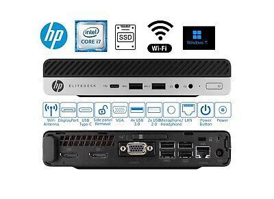 Мини ПК HP EliteDesk 800 G3 65W / i7-7700 / DDR4 32GB / SSD 2TB NVMe